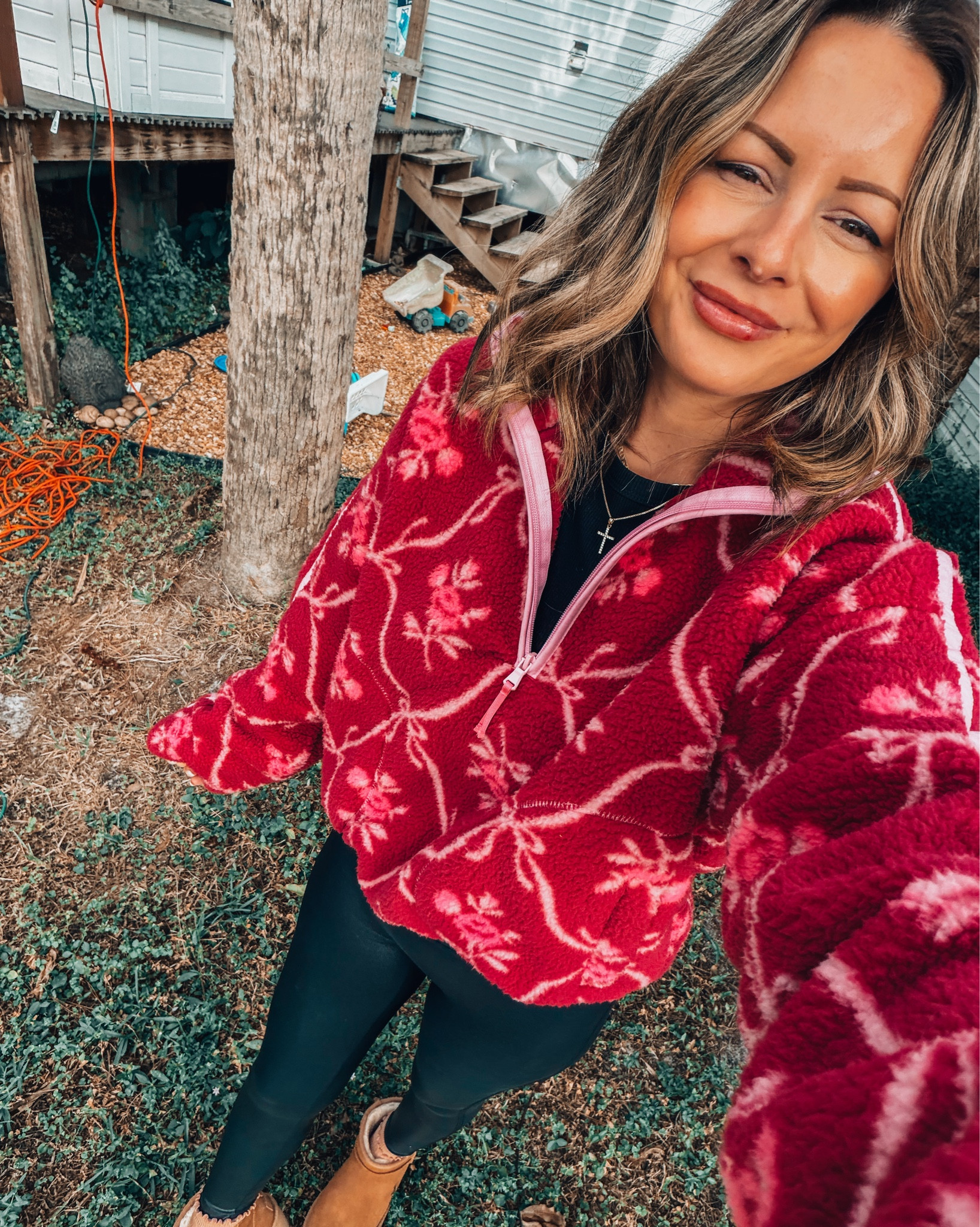 Chilly day in Florida calls for the coziest pullover Sherpa, my spanx leggings + Uggs!! Finally all my fovorite things in our outfit 🥶 

#LTKdayinmylife #LTKSeasonal #LTKFindsUnder100