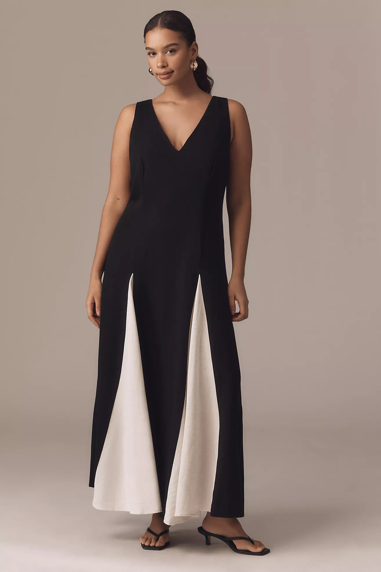 Curaae by Elliatt Vera Linen Blend Midi Dress | Anthropologie (US)