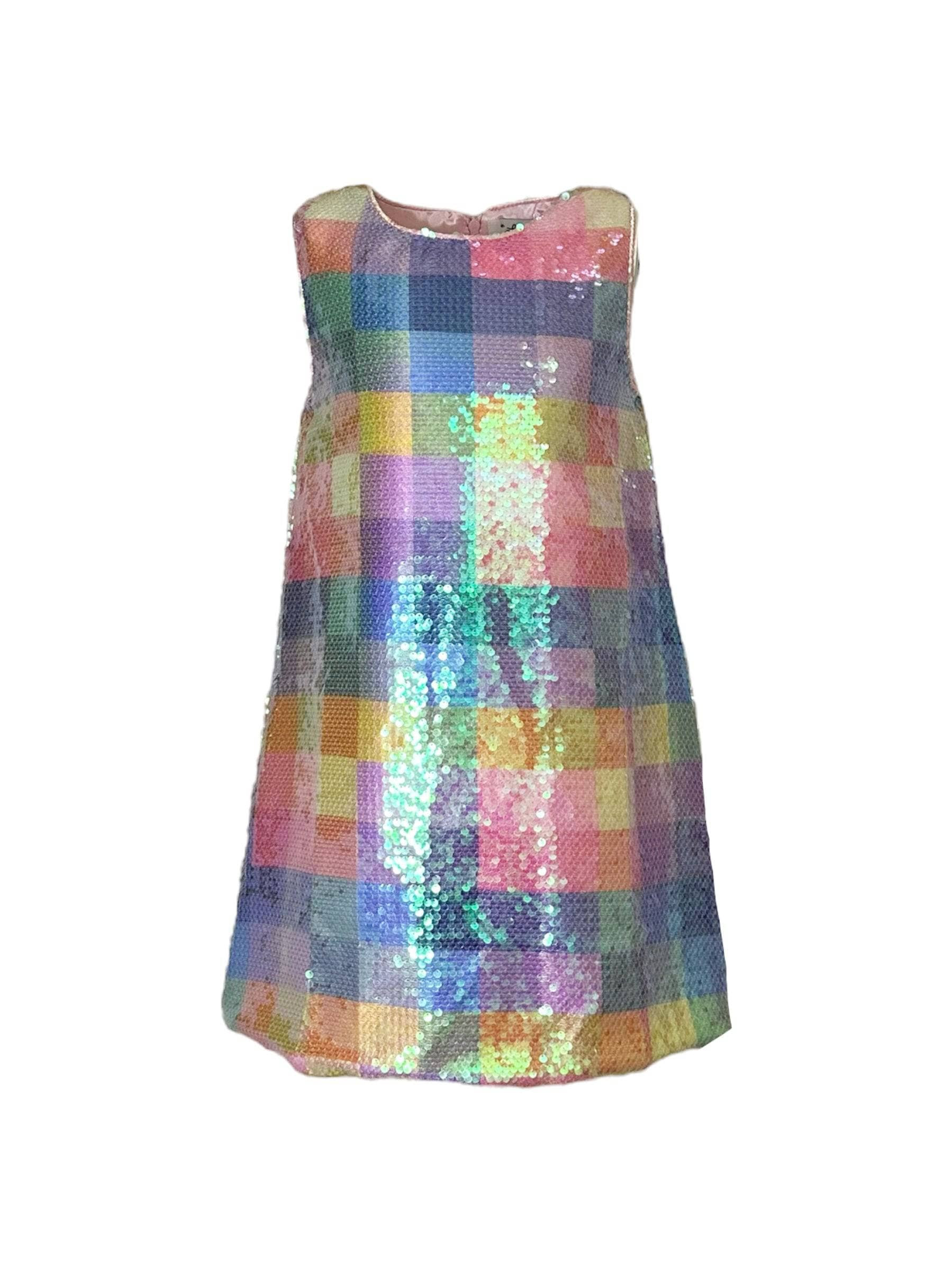 Sequin Plaid Pastel Tank Dress | Lola + The Boys