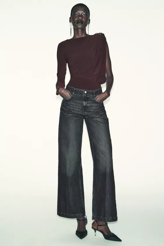 FLOWING BODYSUIT WITH BROOCH DETAIL | Zara UK