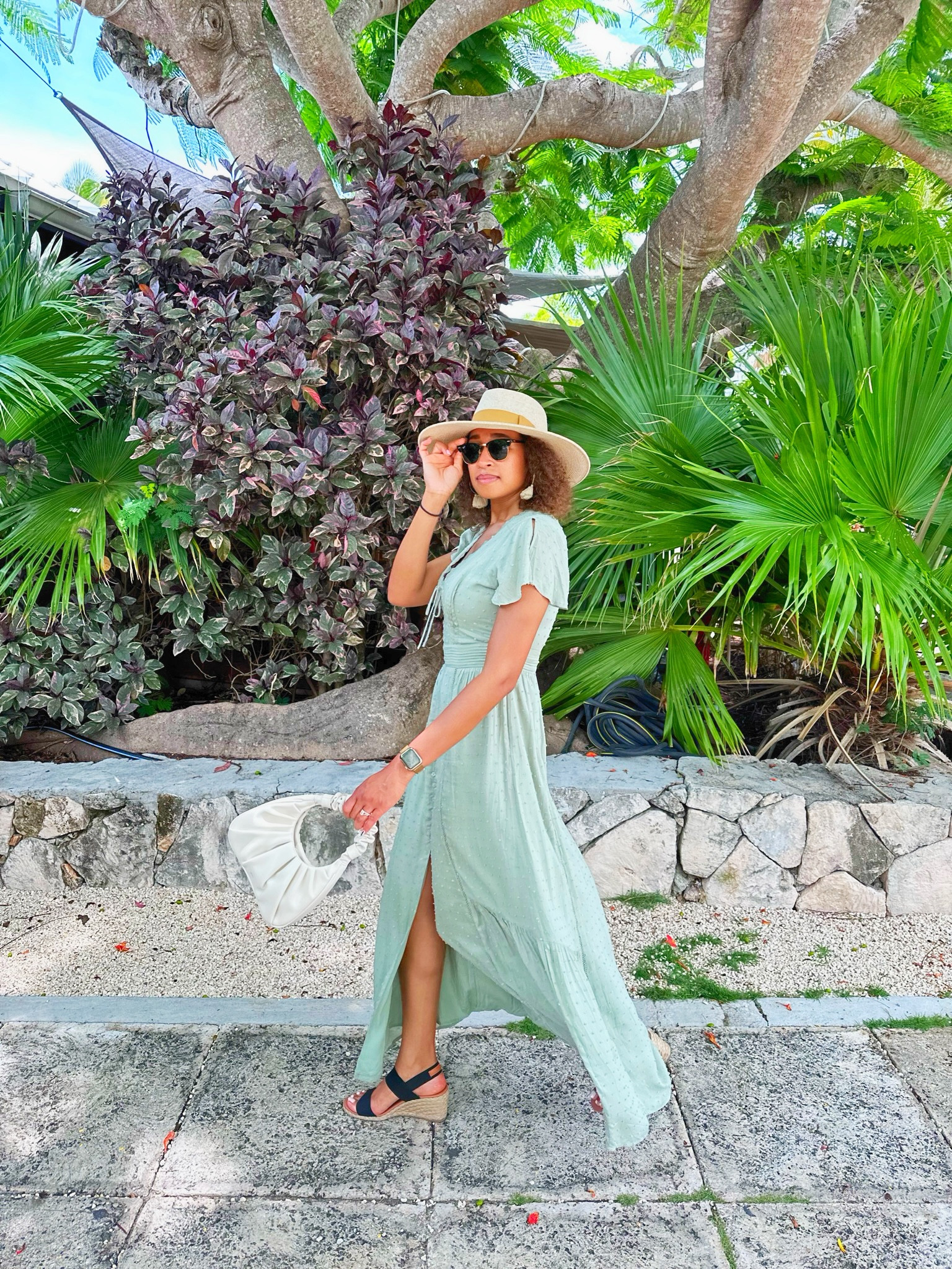 Flowy sage green #maxidress from #lulus for some vacation shopping in Turks and Caicos! 

#LTKstyletip #LTKunder50 #LTKtravel