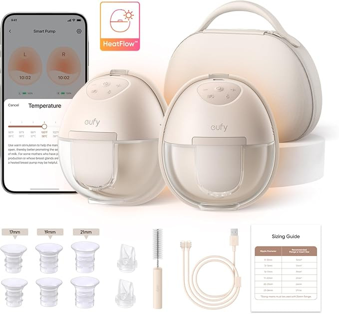 eufy Heated Wearable Breast Pump S1 Pro, Slim Hands-Free Breast Pump with Industry-Leading HeatFl... | Amazon (US)