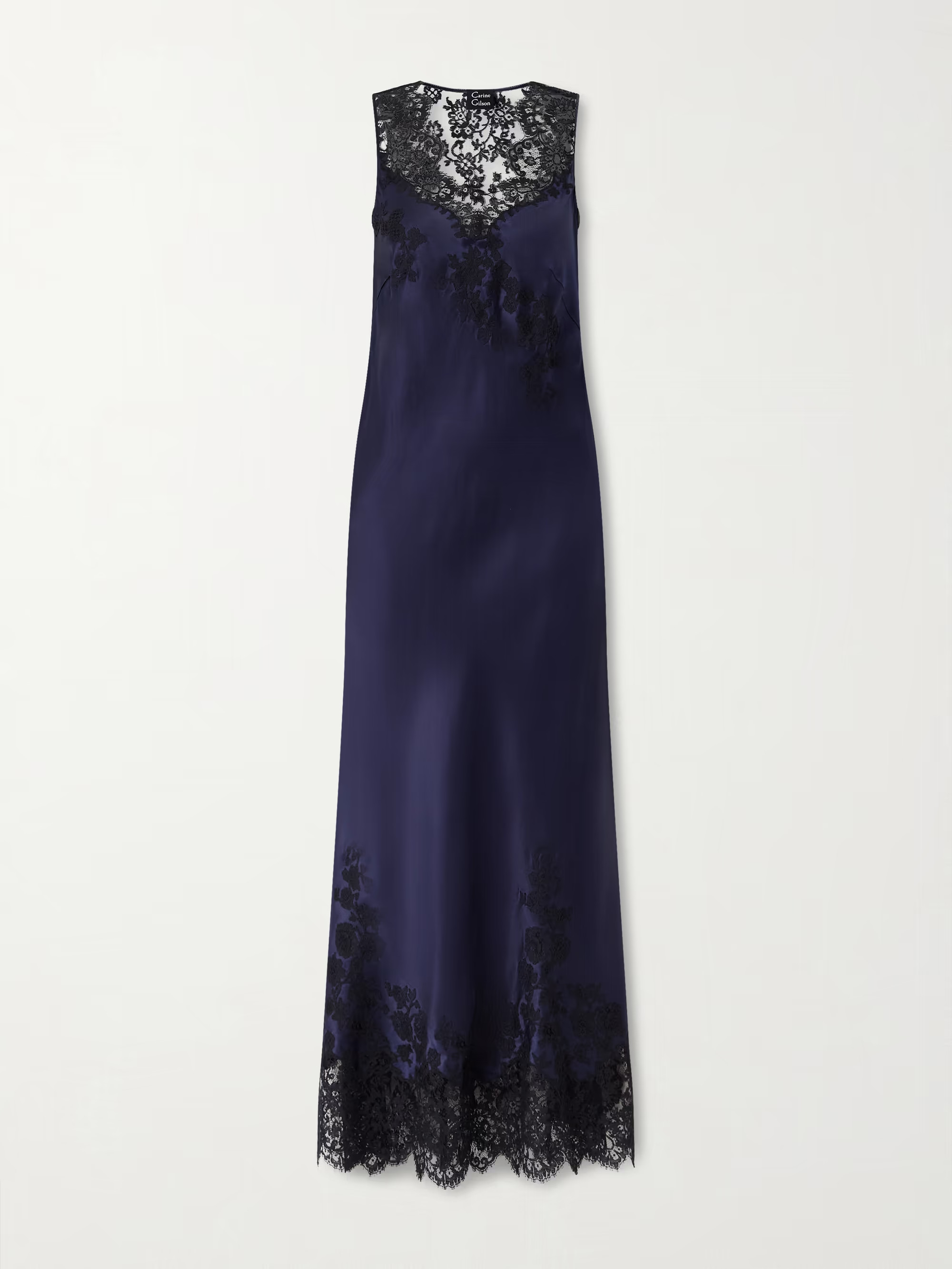 Lace-trimmed silk-satin nightdress | NET-A-PORTER (US)