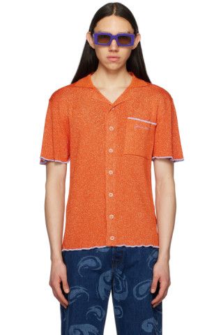 Orange Le Raphia 'La Maille Prata' Shirt | SSENSE