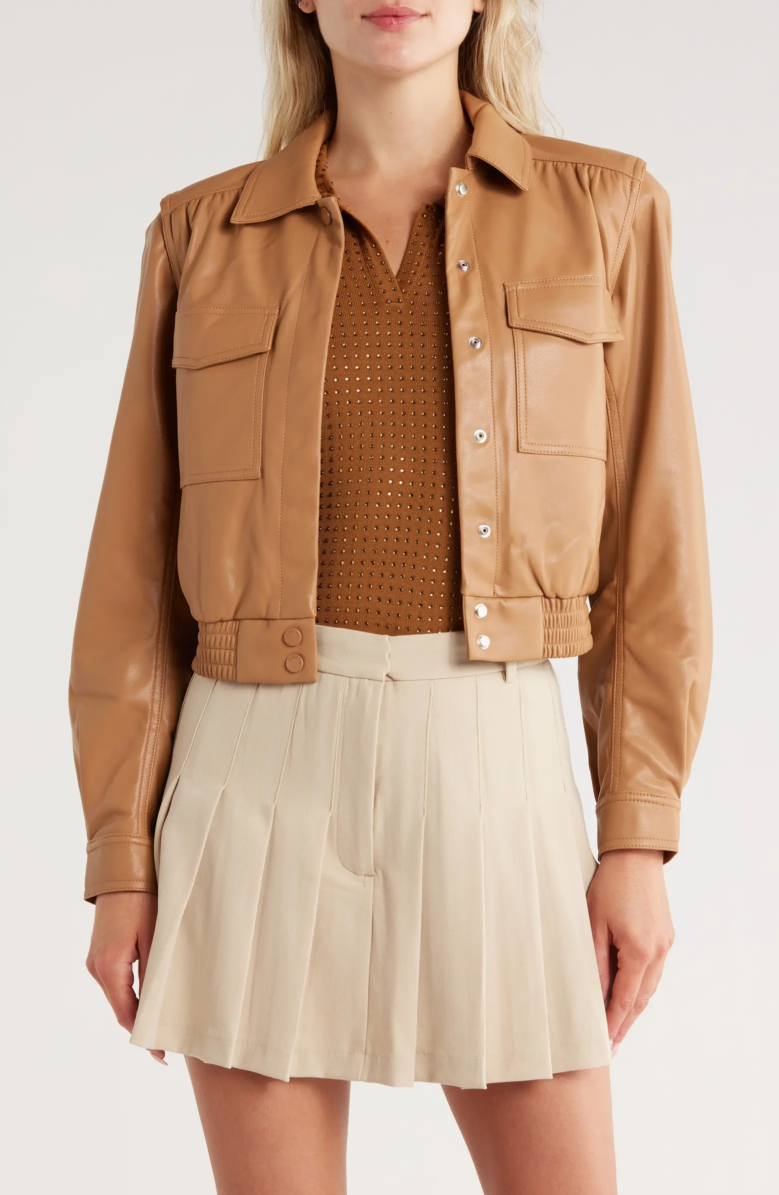 JASON WU Flap Patch Pocket Faux Leather Jacket | Nordstromrack | Nordstrom Rack