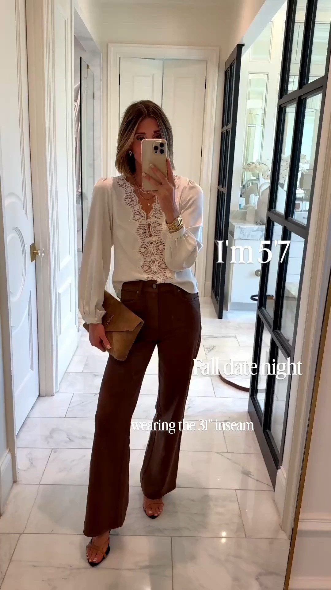 Fall date night outfit. These new coated jeans are so comfortable and flattering

#LTKootd #LTKmomlife #LTKSeasonal