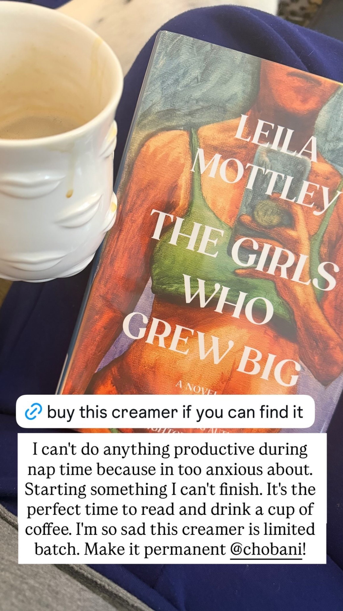 I can't do anything productive during nap time because in too anxious about. Starting something I can't finish. It's the perfect time to read and drink a cup of coffee. I'm so sad this creamer is limited batch. Make it permanent @chobani!

#LTKmorningroutine #LTKselfcare