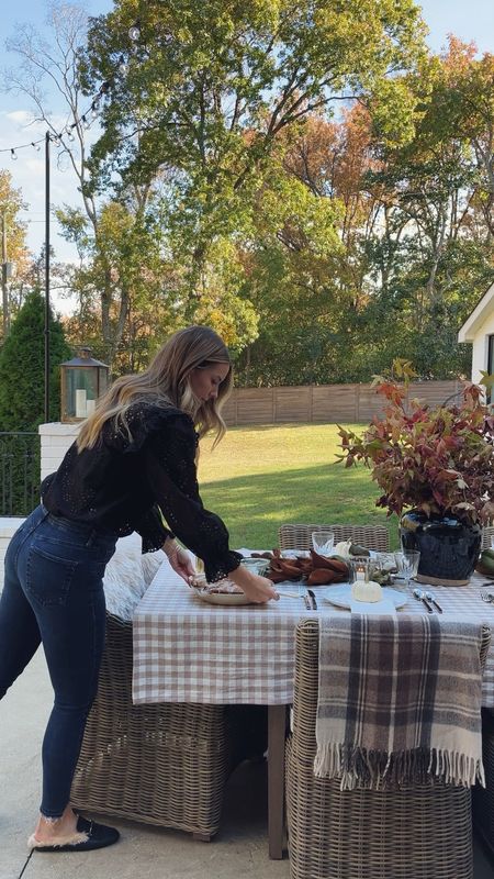 Fall outfit and tablescaping for a night on the patio 

#LTKhome