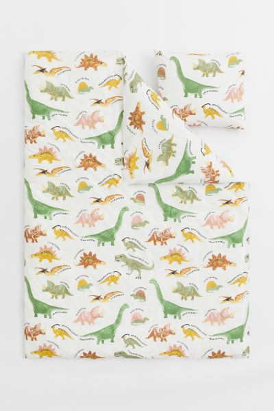 Patterned Twin Duvet Cover Set | H&M (US + CA)