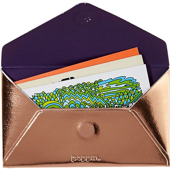 Poppin ® copper card case | CB2