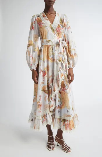 Ascension Frill Lace Trim Floral Long Sleeve Maxi Dress | Nordstrom