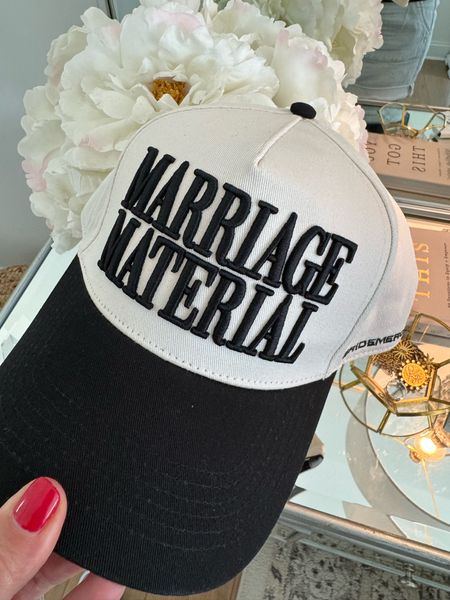 Marriage material trucker hat 
For the bride 

#LTKwedding #LTKparties #LTKfindsunder50