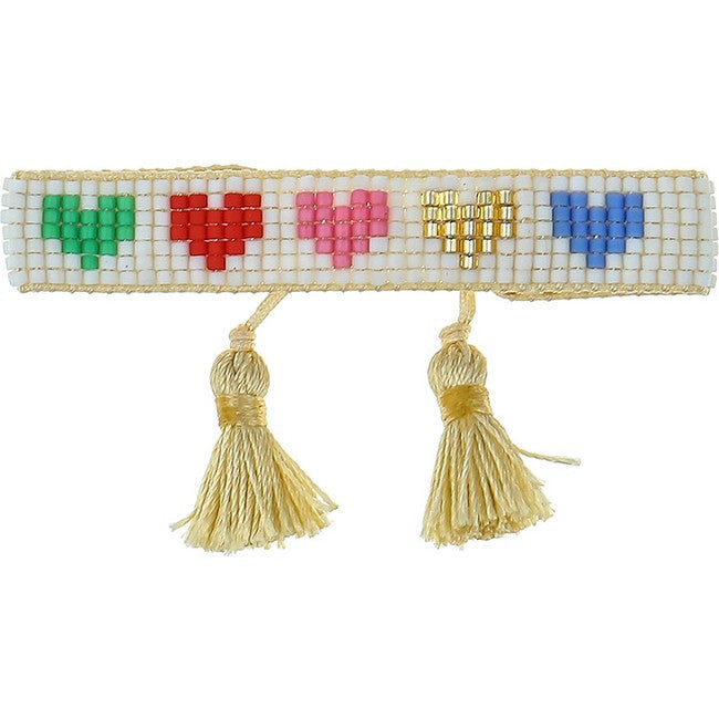 Kids' Rainbow Hearts Bracelet | Maisonette