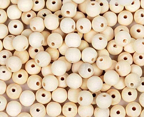 300pcs 20mm Wood Beads Natural Unfinished Round Wooden Loose Beads Wood Spacer Beads for Craft Ma... | Amazon (US)