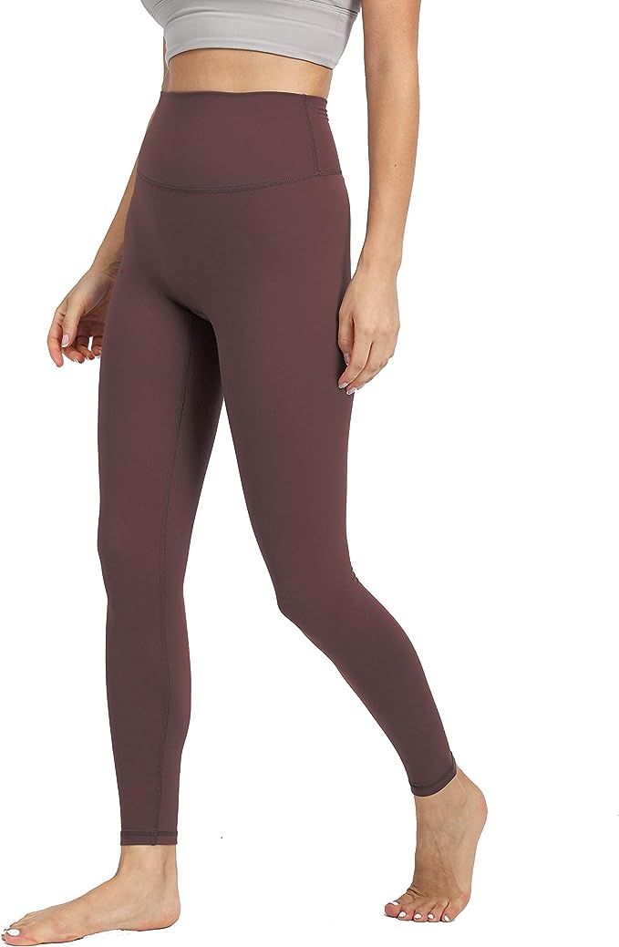 NEPOAGYM Women Yoga Leggings No Front Seam Medium to High Support High Waist and Rise 28 Inch Ful... | Amazon (US)