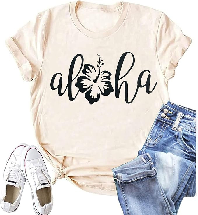 Hawaiian Shirt Women Hawaii Family Vacation Shirt Hawaii Trip Tee Girls Summer Hawaii Vacation T-... | Amazon (US)