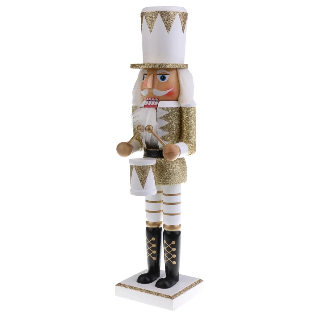 Gold Glitter Handpainted Nutcracker Drummer Party Decor 38cm - Walmart.com | Walmart (US)