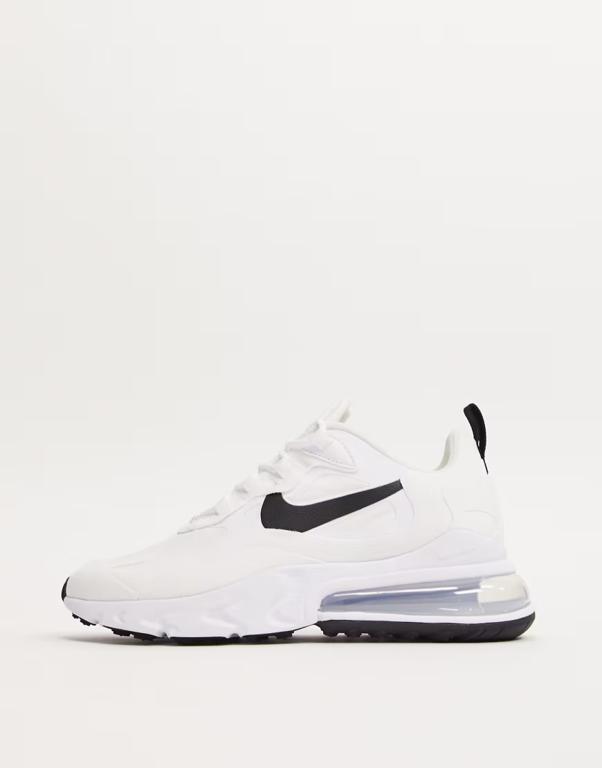 Nike Air Max 270 React White And Black Trainers | ASOS (Global)
