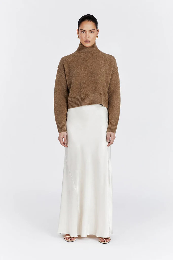 CLEO CHOC CROPPED JUMPER | DISSH