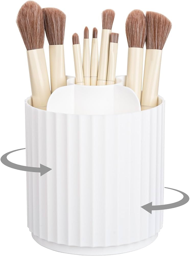 Anyoifax Makeup Brush Holder Organizer 360°Rotating Make Up Brushes Container for Vanity, Spinni... | Amazon (US)
