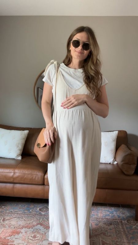 wearing small in jumpsuit, bump friendly, so comfy & linen
love these Birkenstocks, few colors in stock 

wearing a small in blue pants, fit oversized 
Spring outfit
Summer outfit 

#LTKbump #LTKSeasonal #LTKunder100