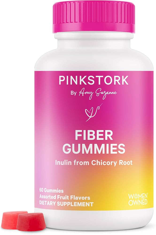 Pink Stork Prenatal Fiber Gummies for Women - 3g Prebiotic Inulin from Chicory Root - Natural Pre... | Amazon (US)