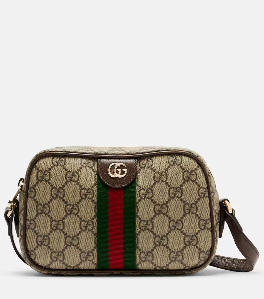 Gucci Ophidia Small leather-trimmed crossbody bag | Mytheresa (US/CA)
