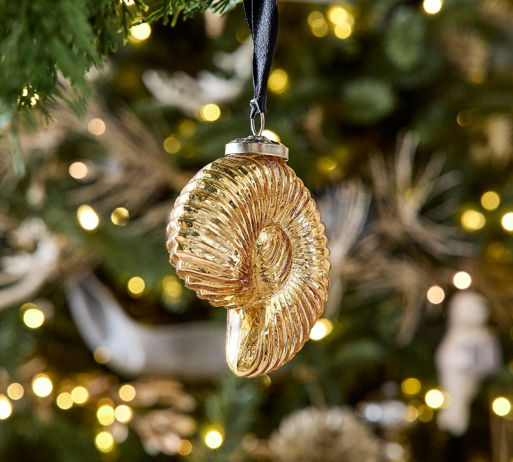Gold Shell Ornament | Pottery Barn CA