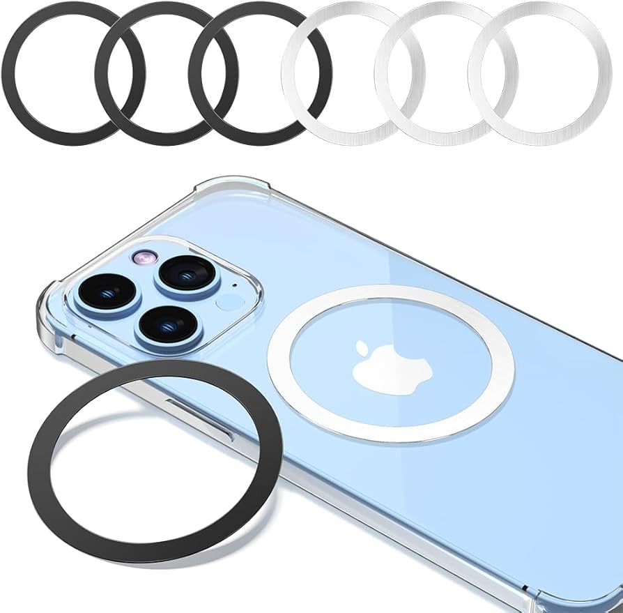 Magnetic Wireless Charging Magsafe Ring-6 PCS,Ultra-Thin(0.4mm) Magsafe Sticker, Compatible with ... | Amazon (US)