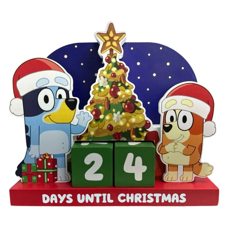 Bluey Christmas Countdown Calendar, Tabletop Perpetual Calendar, Bluey & Bingo Holiday - Walmart.... | Walmart (US)