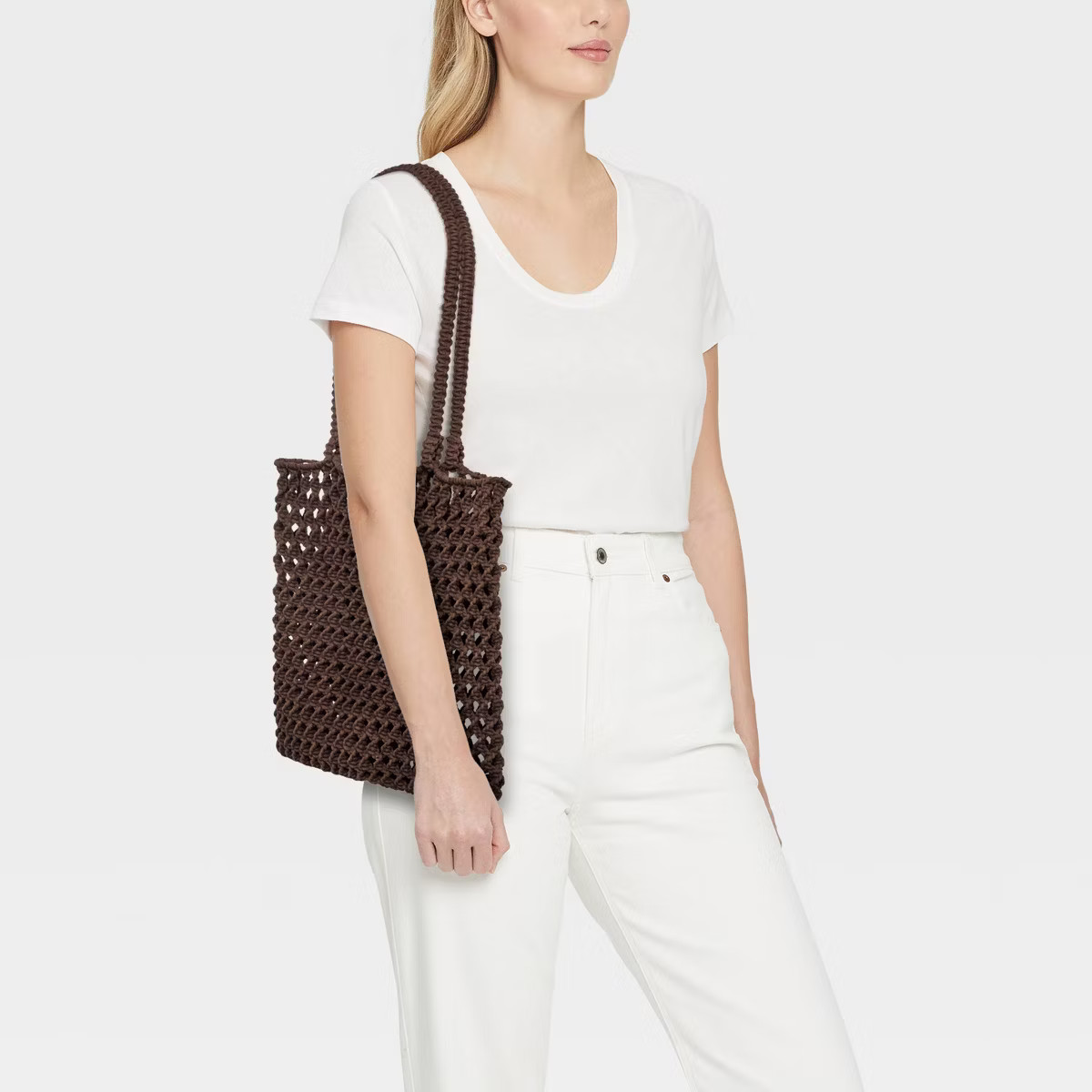 Crochet Shopper Market Tote Handbag - A New Day™ | Target