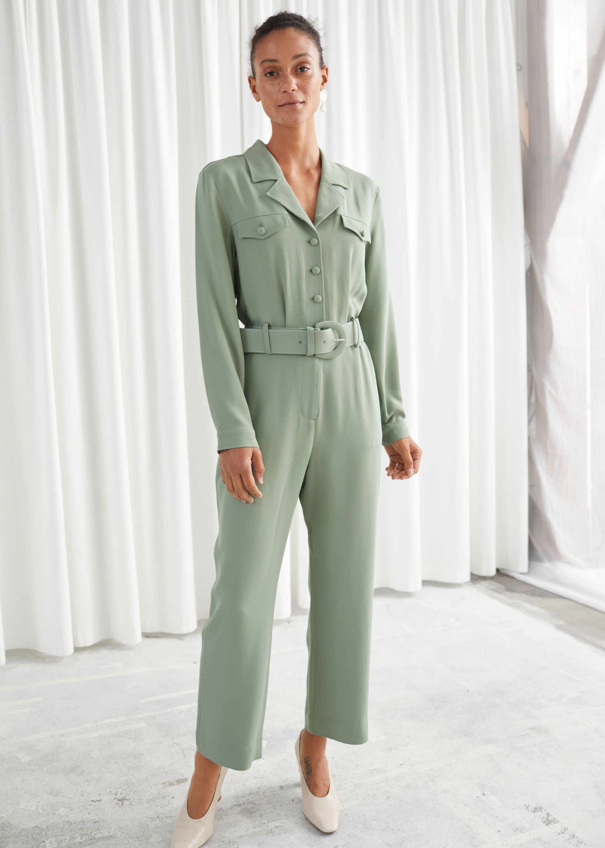 Belted Long Sleeve Jumpsuit | & Other Stories (EU + UK)