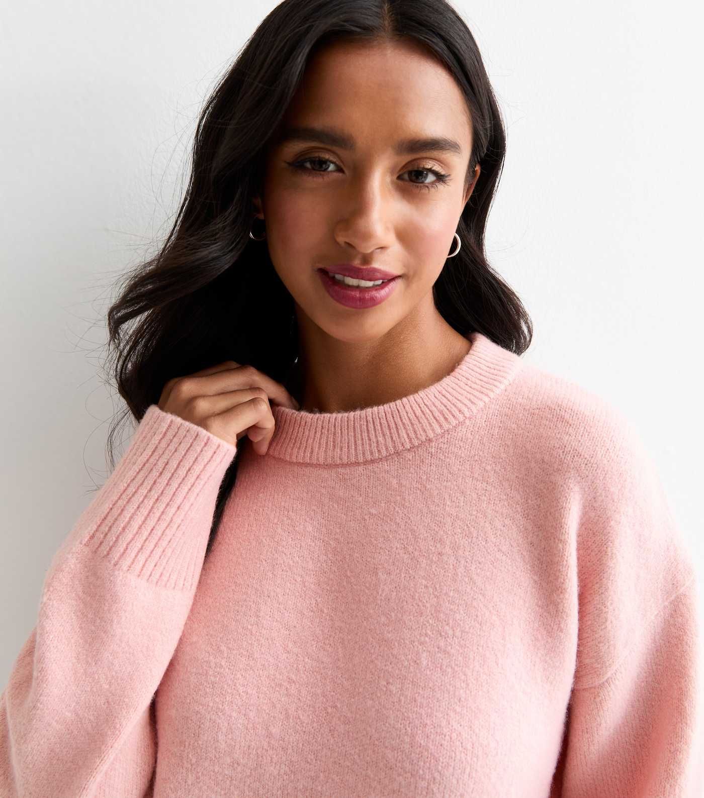 Petite Pink Soft Knit Crew Neck Jumper 
						
						Add to Saved Items
						Remove from Saved I... | New Look (UK)