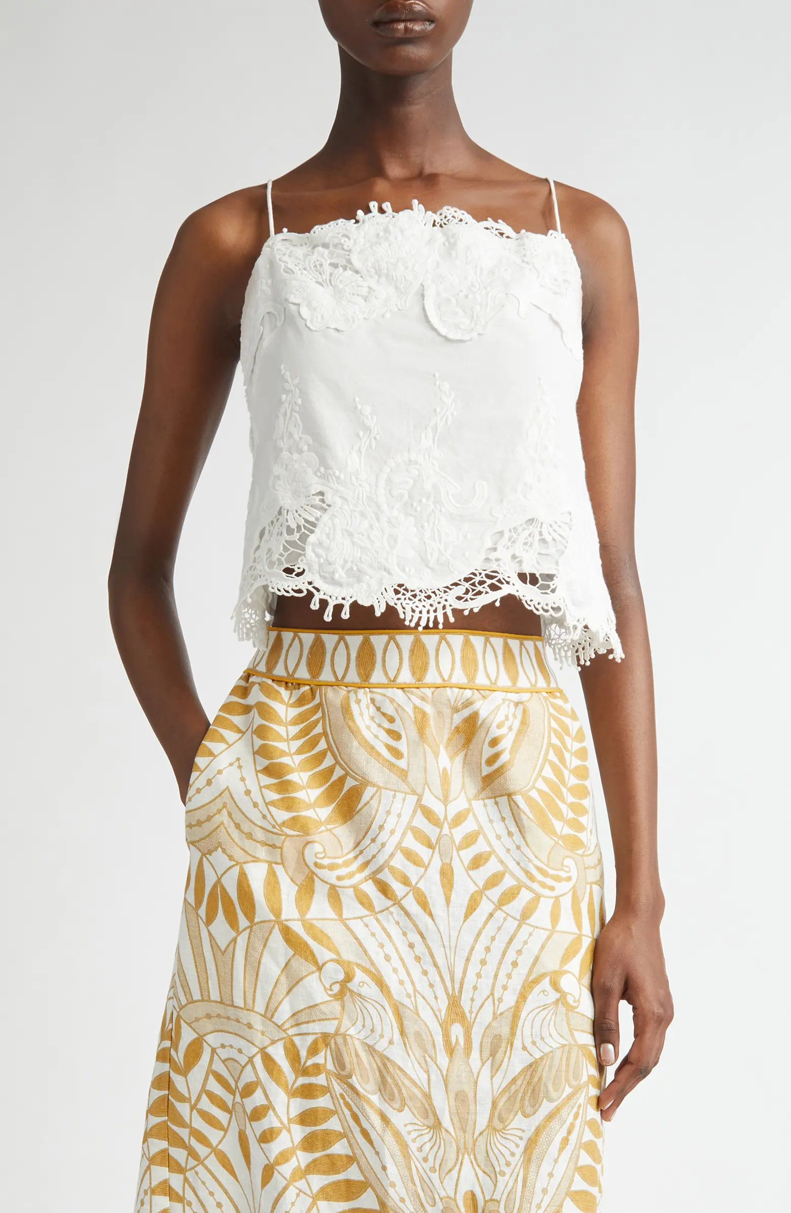 Lace Detail Cotton Camisole | Nordstrom