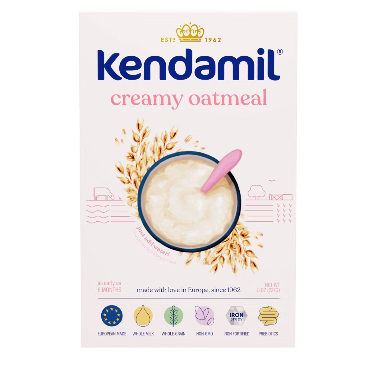 Kendamil Baby Cereal Creamy Oatmeal - 8oz | Target