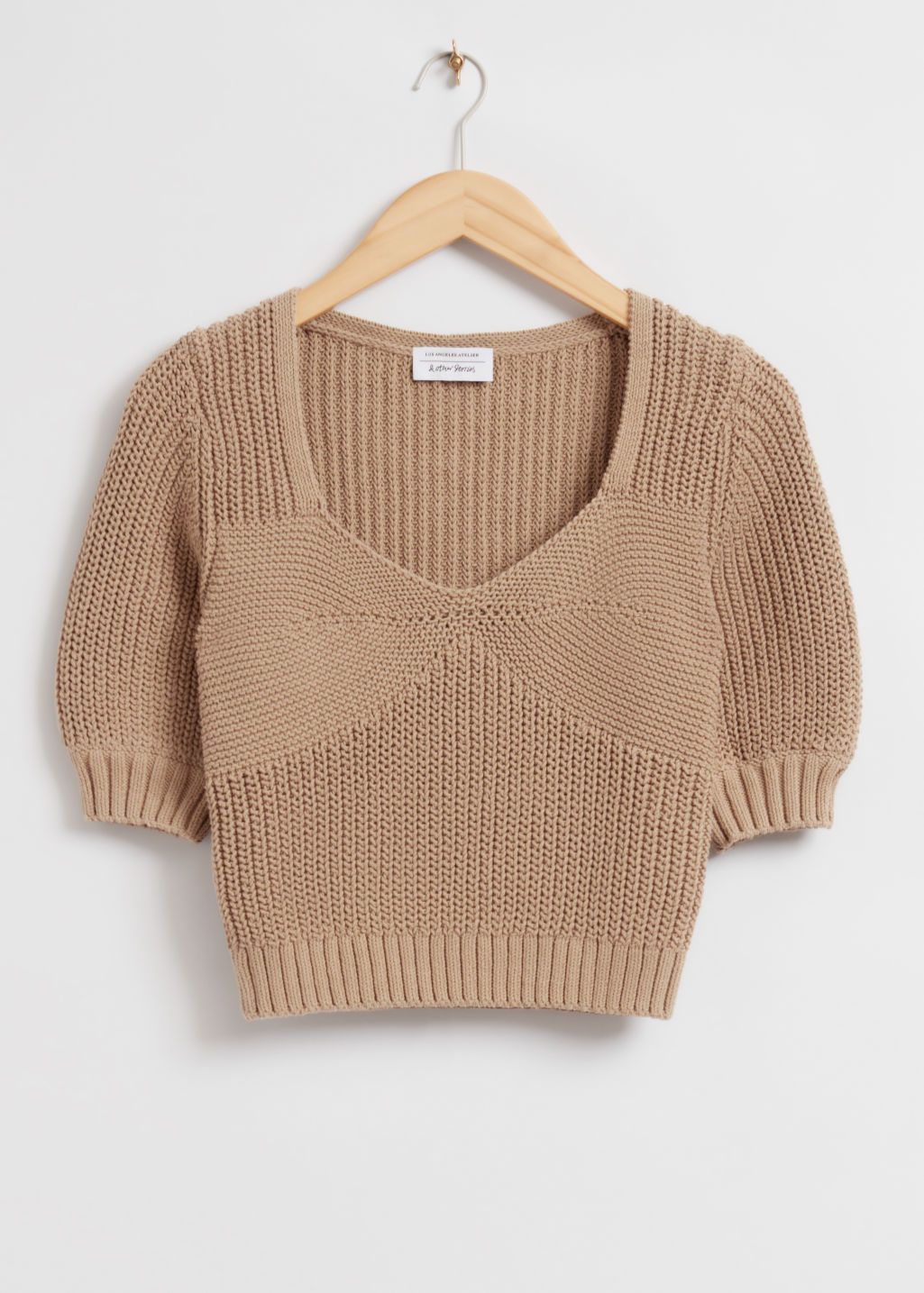 Cropped Sweetheart Bustier Knit Top | & Other Stories US