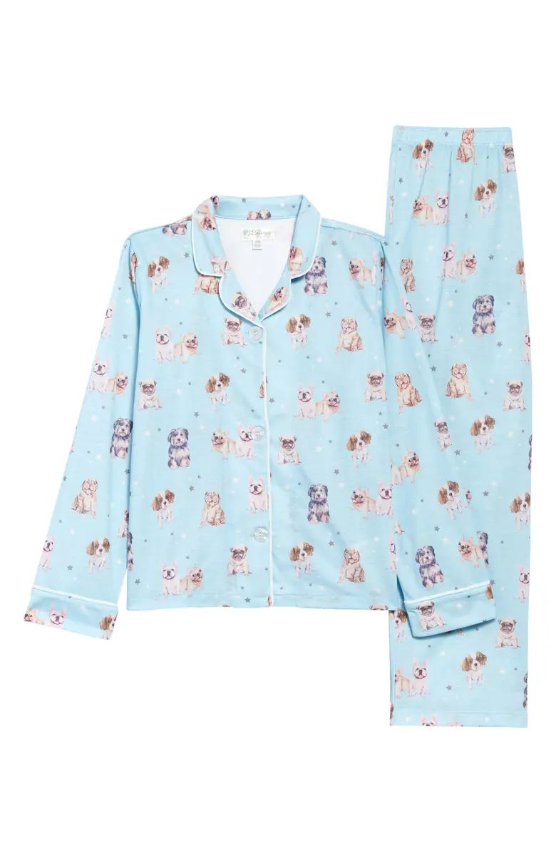 Kids' Print Notch Collar Two-Piece Pajamas | Nordstrom | Nordstrom