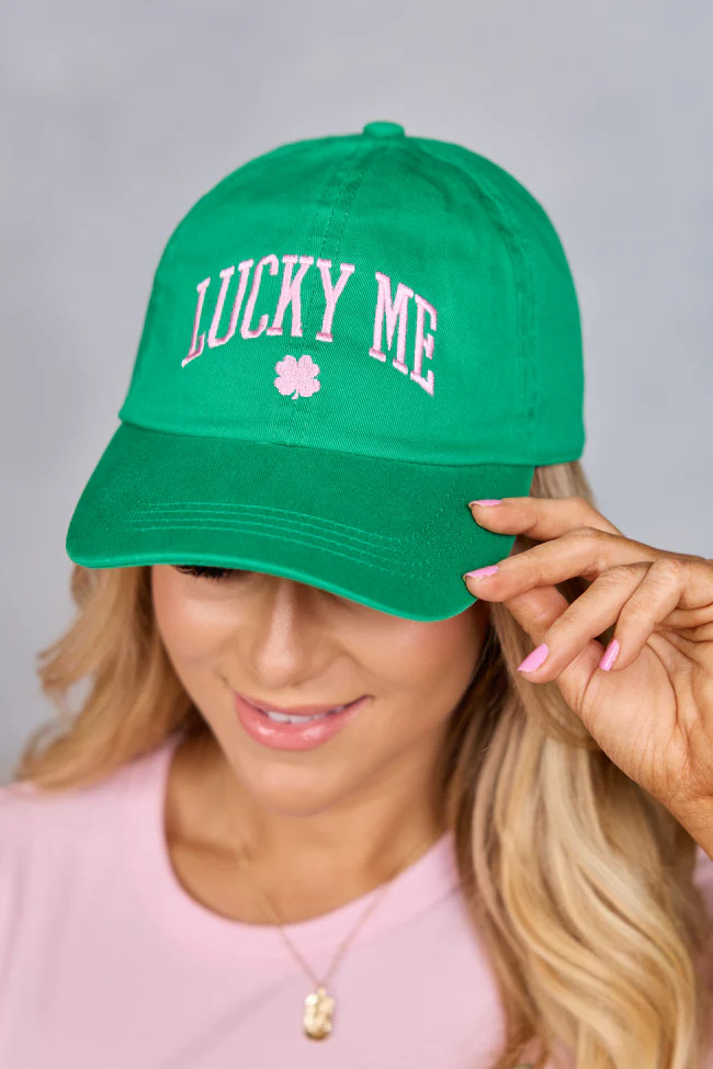 Lucky Me Green Baseball Hat SALE | Pink Lily