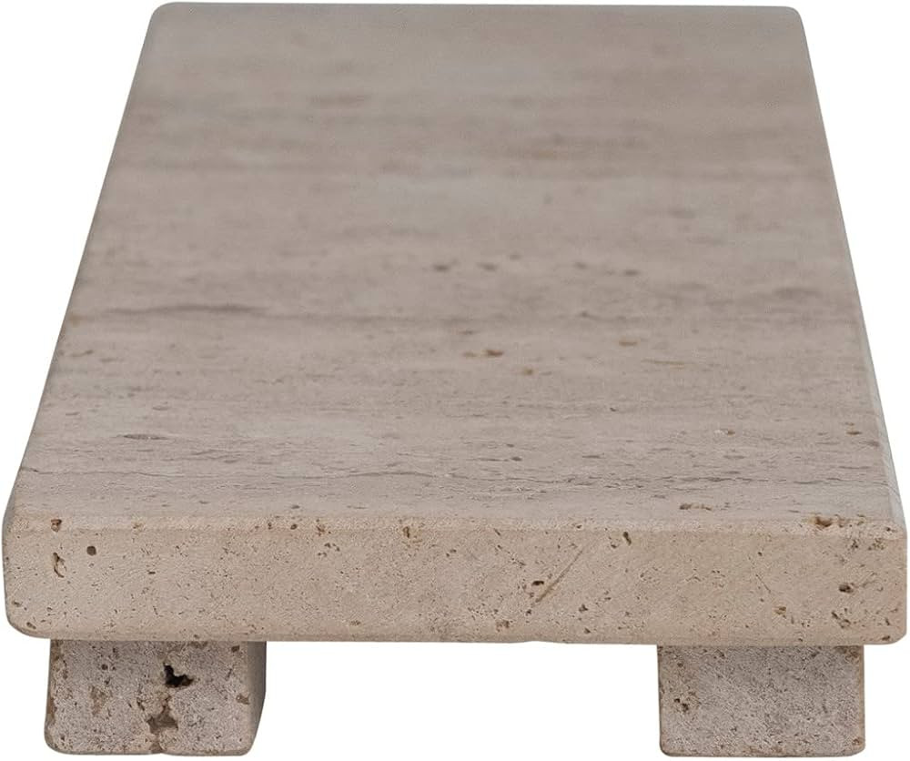 Amazon.com: Creative Co-Op Scandinavian Travertine Footed Charcuterie Board, Beige : Home & Kitch... | Amazon (US)