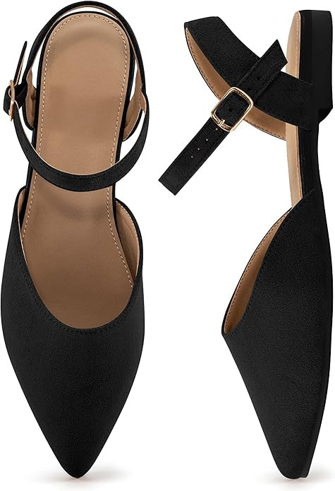 Alicegana Womens Sandals Flat Shoes: Comfortable Closed Toe Dressy Flats | Amazon (US)