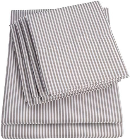 Sweet Home Collection Quality Deep Pocket Bed Sheet Set 2 Extra Pillow Cases, Queen, Classic Stri... | Amazon (CA)
