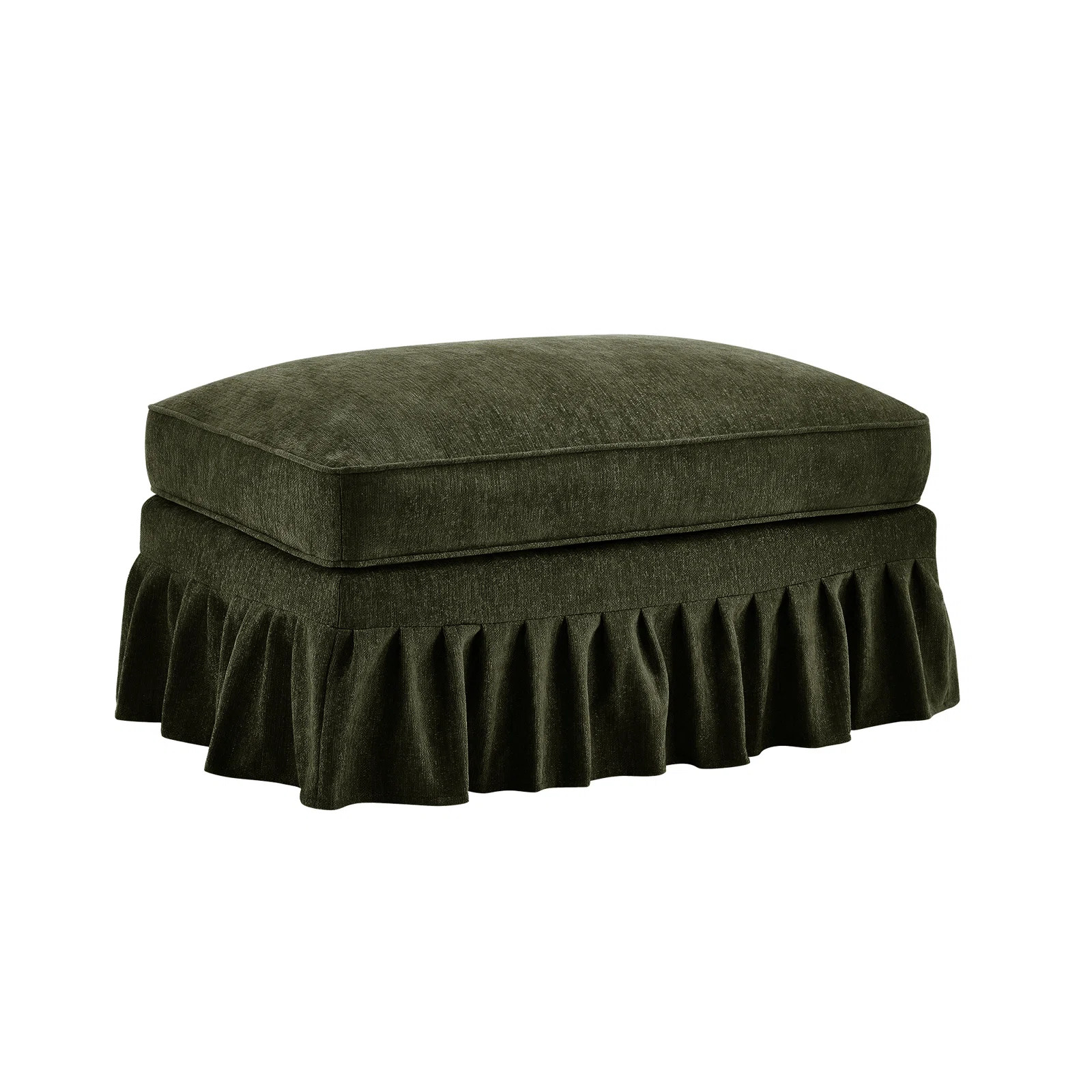 Chenille Ottoman For Living Room – Perfect Footrest, Spare Seat & Decorative Accent | Wayfair North America
