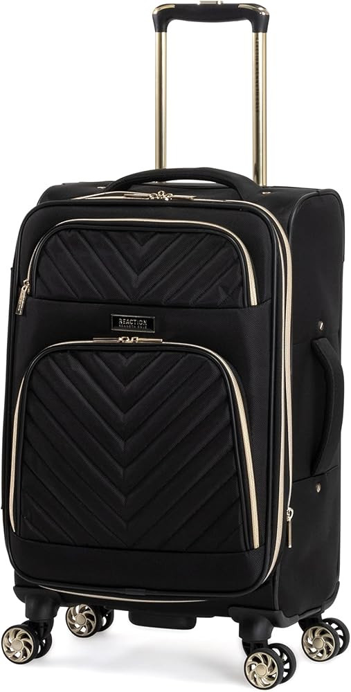 Kenneth Cole REACTION Chelsea Chevron Quilted Luggage, Black, 20-Inch Carry On | Amazon (US)