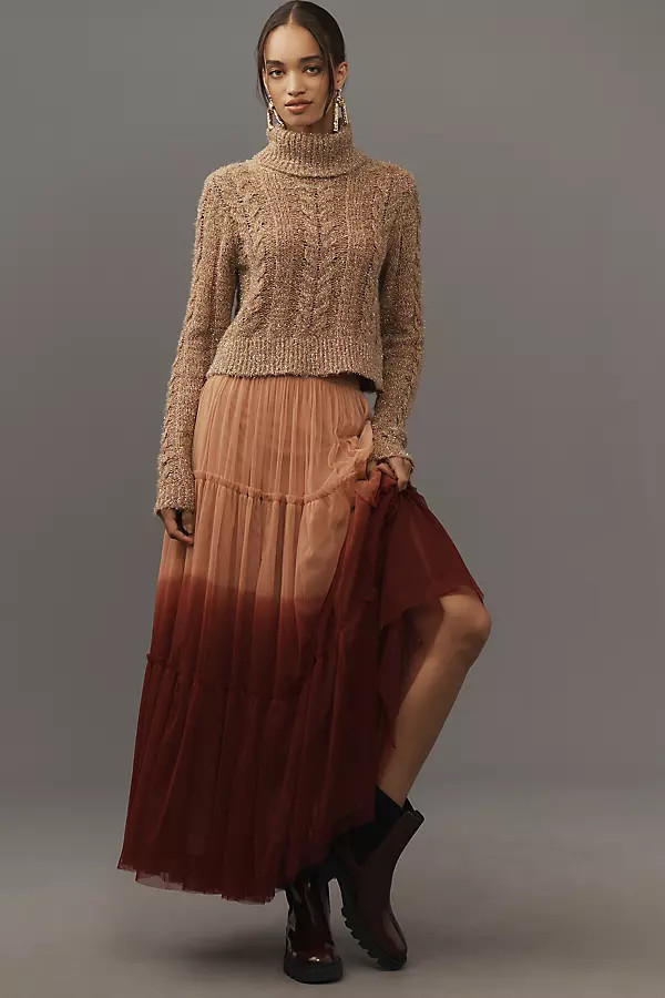 Ombre Tulle Maxi Skirt | Anthropologie (US)