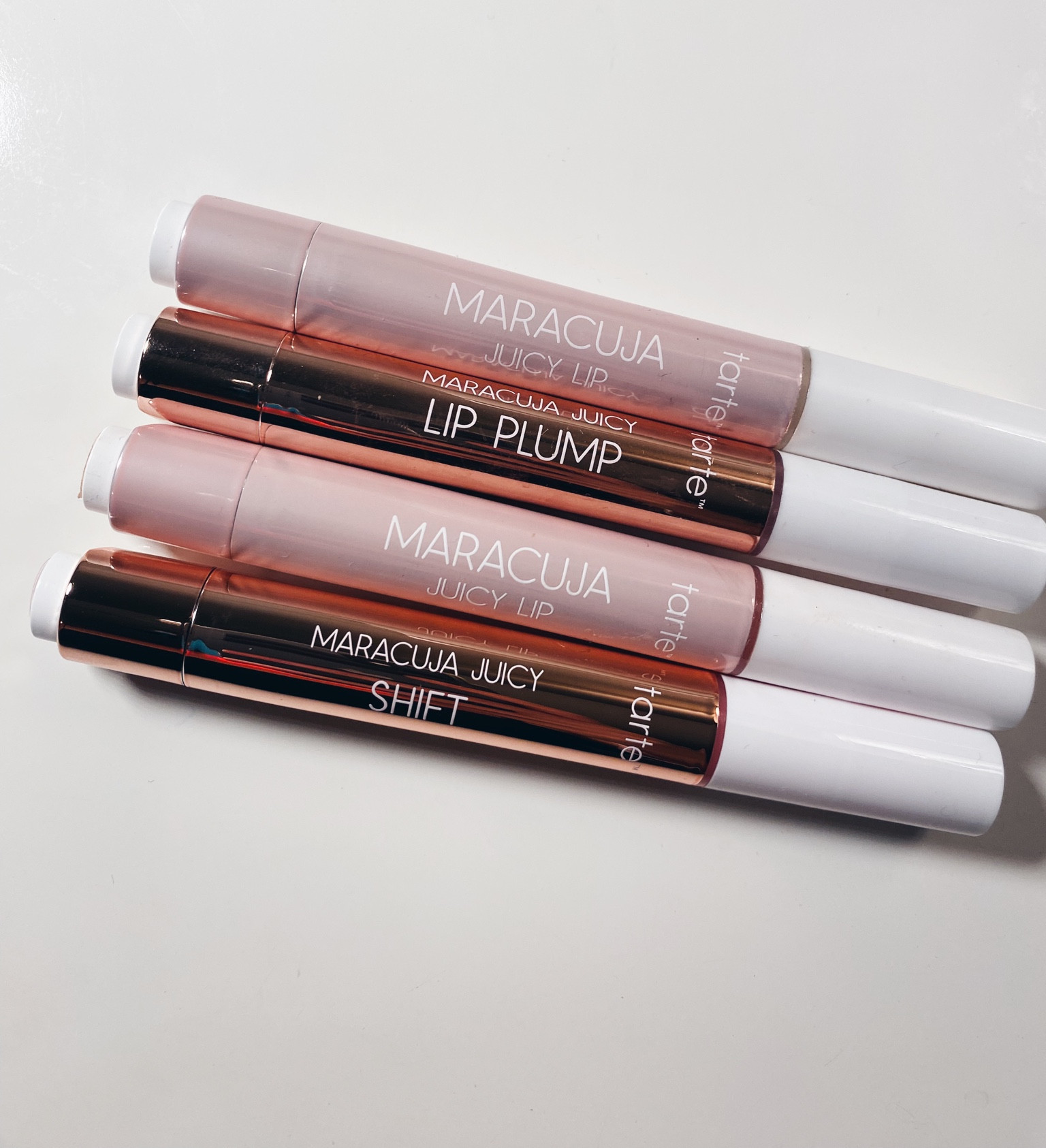 a few of my favorite lip glosses from tarte 🩷
-  maracuja juicy shift lip in shade rose
- maracuja juicy lip plump in shade cherry blossom (pale pink)

- maracuja juicy lip balm in shade guava 
- maracuja juicy lip balm in shade clear






hydrating, hydrating balm, long lasting lip gloss, plumped up lip, tiktok made me buy it, tiktok beauty finds, alix earle makeup, vegan, all in 1 lip balm, gloss, color & hydrating treatment, cluck up once, non-retractable click, cruelty free, non-sticky lip gloss, smooths the look of lip lines, fall lip, gym lip, back to school beauty products, travel makeup 

#LTKbeauty #LTKtravel #LTKU