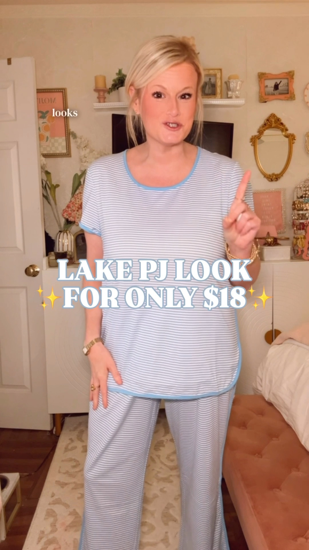 Lake Pajamas Pima Pant Set Look For Less | Walmart Stripe Pajama Set Try On | $18

Lake Pajamas pima pant set look for less | Lake Pajamas dupe | Walmart lake pajamas | stripe pajama pant set women | lake pajamas lookalike

The Lake Pajamas Pima Pant Set is $124. This Joyspun set at Walmart is $18.

Same polished piping detail. Same classic blue and white stripe. Same lightweight breathable cotton blend straight leg pant silhouette that made Lake Pajamas the most coveted sleepwear on the internet. Without the triple digit price tag.

Crew neck tee with short sleeves and curved hem with binding detail. Straight leg pants with elastic waist and side pockets. Soft, airy, and effortless. XS to 3X. Only at Walmart.

I’m in a large.

Here’s where these are going. 

Lake house weekends. Girls trip matching sets. Beach vacation sleepwear. Easter basket that looks like you spent way more. Mother’s Day gift she will actually use.

If the $124 Lake pant set is in your cart right now this is your answer. Same look. Same energy. $18.

If you are searching:
Lake Pajamas pima pant set dupe
Lake Pajamas look for less
Lake Pajamas lookalike
lake pajamas dupe walmart
stripe pajama pant set women
cotton pajama set women
matching pajama set women
girls trip pajamas
lake house pajamas women
coastal pajamas women
spring pajamas women
lightweight spring pajamas
Easter basket gift for her
Mother’s Day gift pajamas
Walmart pajama set
affordable lake pajamas
blue stripe pajama set
joyspun pajamas walmart
$18. Walmart. In stock now.

Same Lake energy. $106 less.
⸻
lake pajamas pima pant set dupe walmart, lake pajamas look for less stripe, joyspun stripe pajama pant set, blue stripe cotton pajama set women, girls trip matching pajamas affordable, lake house pajamas walmart, coastal pajama set women spring, easter basket pajamas women, mothers day gift pajama set, affordable lake pajamas lookalike
⸻
#LTKFindsUnder50 #LTKSeasonal #LTKGiftGuide #LTKSaleAlert #WalmartFinds #LakePajamas #LookForLess #SpringPajamas #EasterBasket #MothersDay #WalmartFinds 

#LTKTravel #LTKSeasonal #LTKOver40