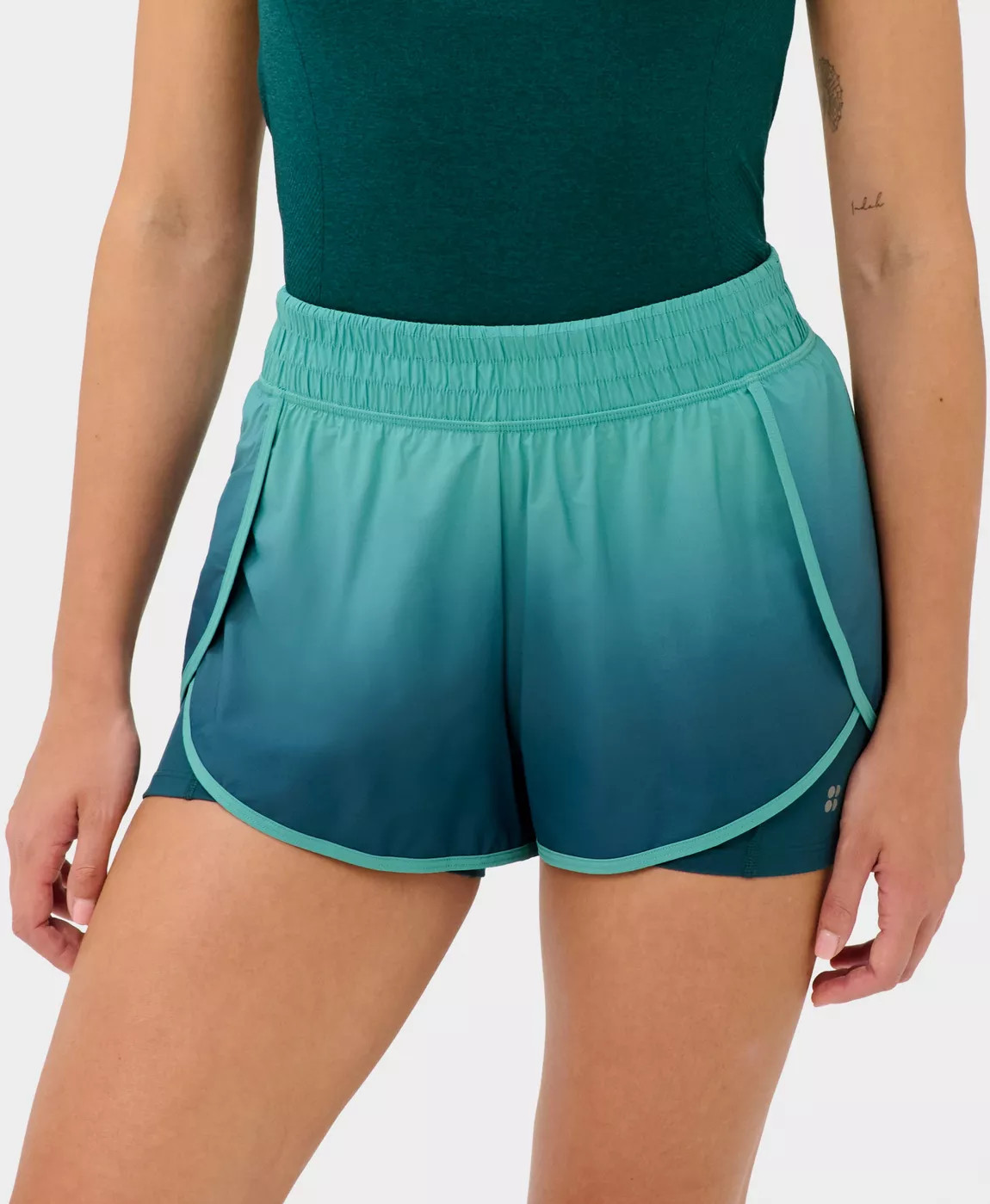 Get Set 2-in-1 Multi-Workout Shorts - Deep Green Lustre Green Ombre | Women's Shorts + Skorts | S... | Sweaty Betty UK