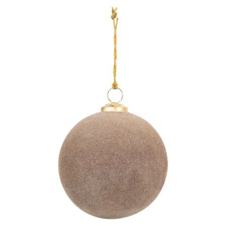 5" Flocked Glass Ball Ornament | AllModern | Wayfair North America