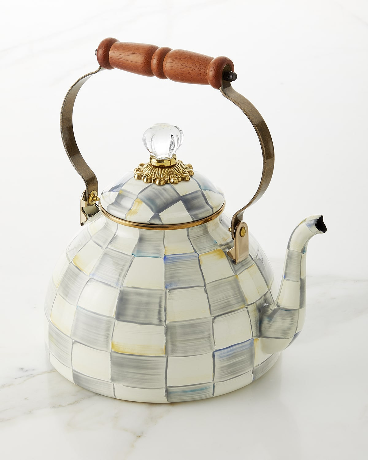 Sterling Check Tea Kettle, 3qt. | Neiman Marcus