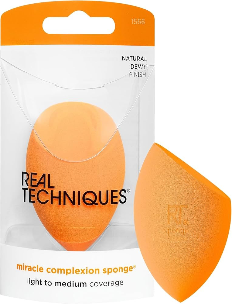 Real Techniques Miracle Complexion Sponge, Makeup Blending Sponge, For Liquid & Cream Foundation,... | Amazon (US)
